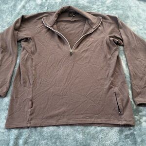 Icebreaker Men’s 100% Merino Wool Quarter-Zip Pullover gray/brown